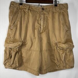 Vintage Abercrombie Fitch Paratrooper Cargo Shorts Mens 36 Baggy Heavy Y2K